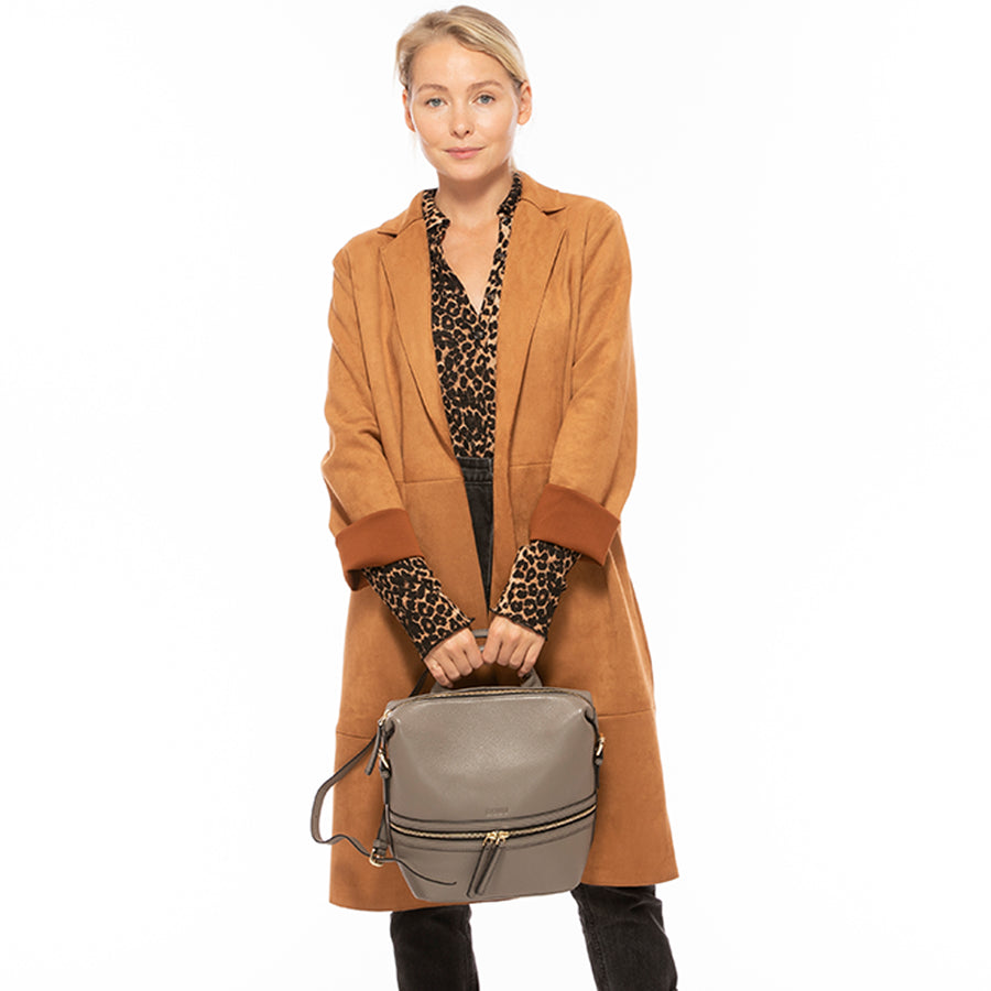 Gray Luxury Fashion Backpack | SUSU Handbags