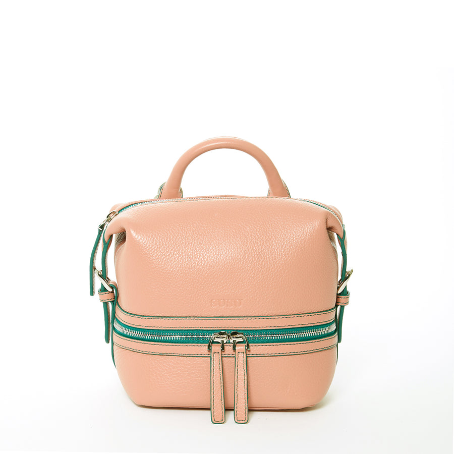Pink Leather Backpack 