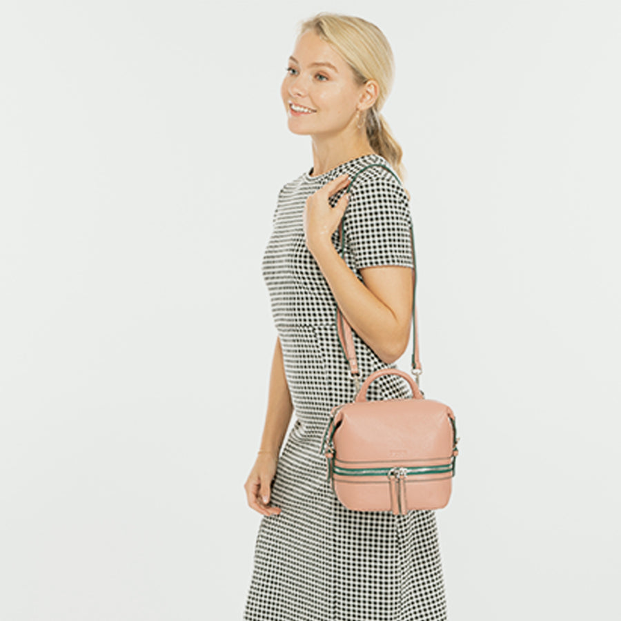 pink leather backpack | SUSU Handbags