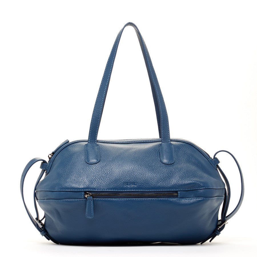 Blue Luxury Leather Satchel