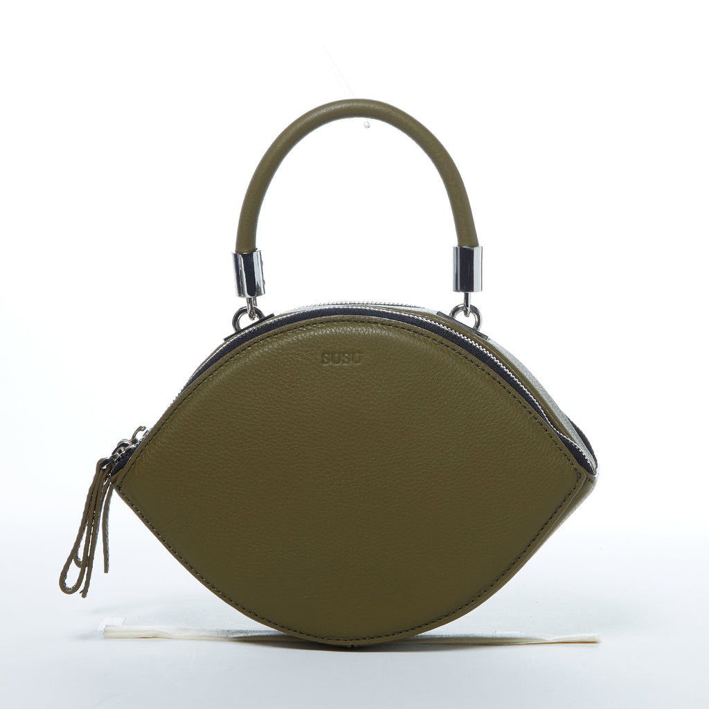 Leather circle clearance crossbody bag