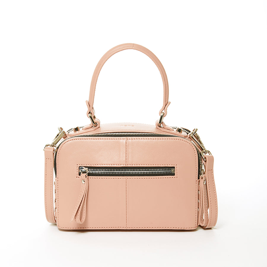 Kayla Pink Woven Leather Bag