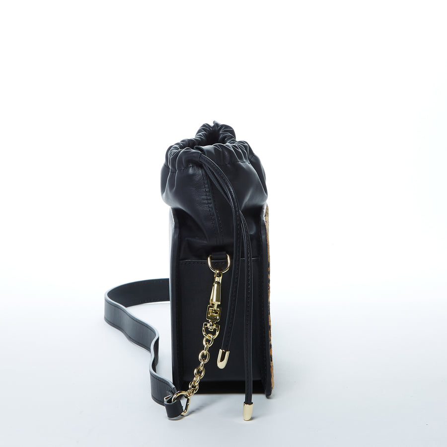 black leather bucket bag | SUSU Handbags