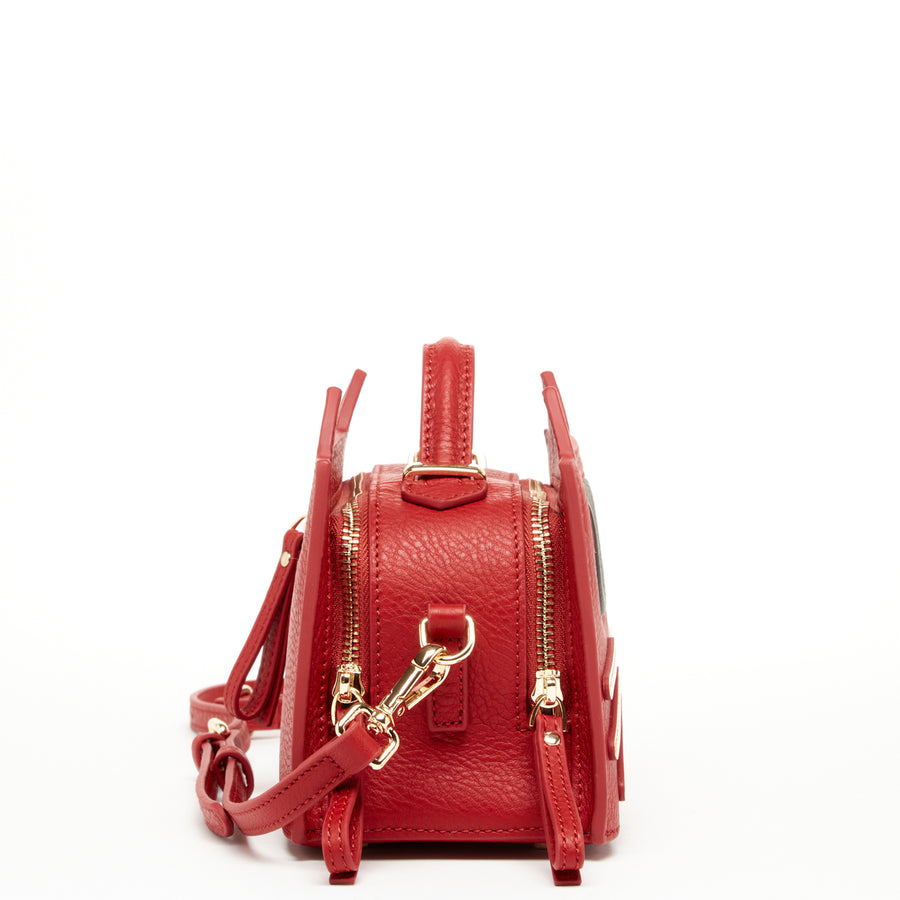 Leather Cat Bag Red Crossbody
