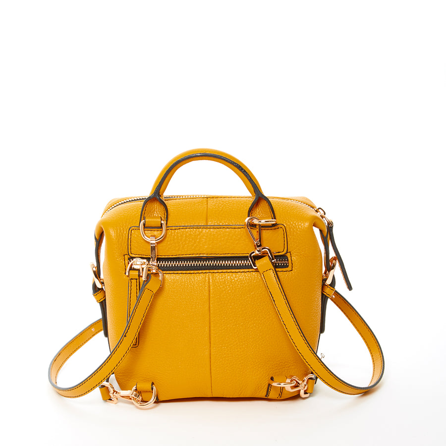 yellow leather backpack | SUSU Handbags