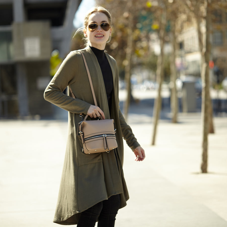 Leather trendy backpack | SUSU Handbags