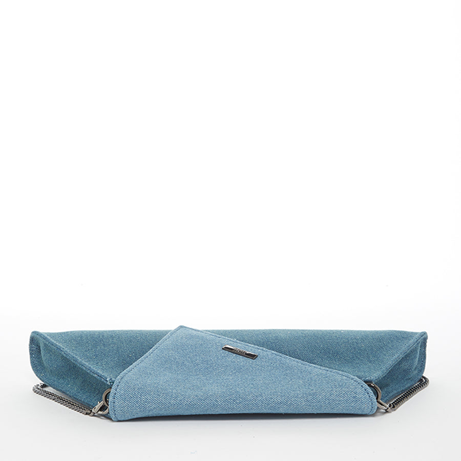 denim clutch two tone | SUSU Handbags
