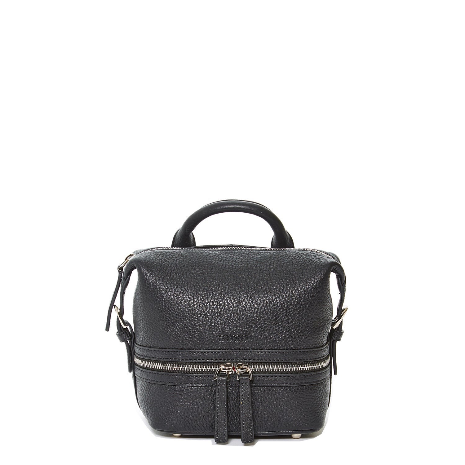 Black Leather Backpack Purse for Women Convertible Crossbody Bag Medium Size with Front and Back Pockets