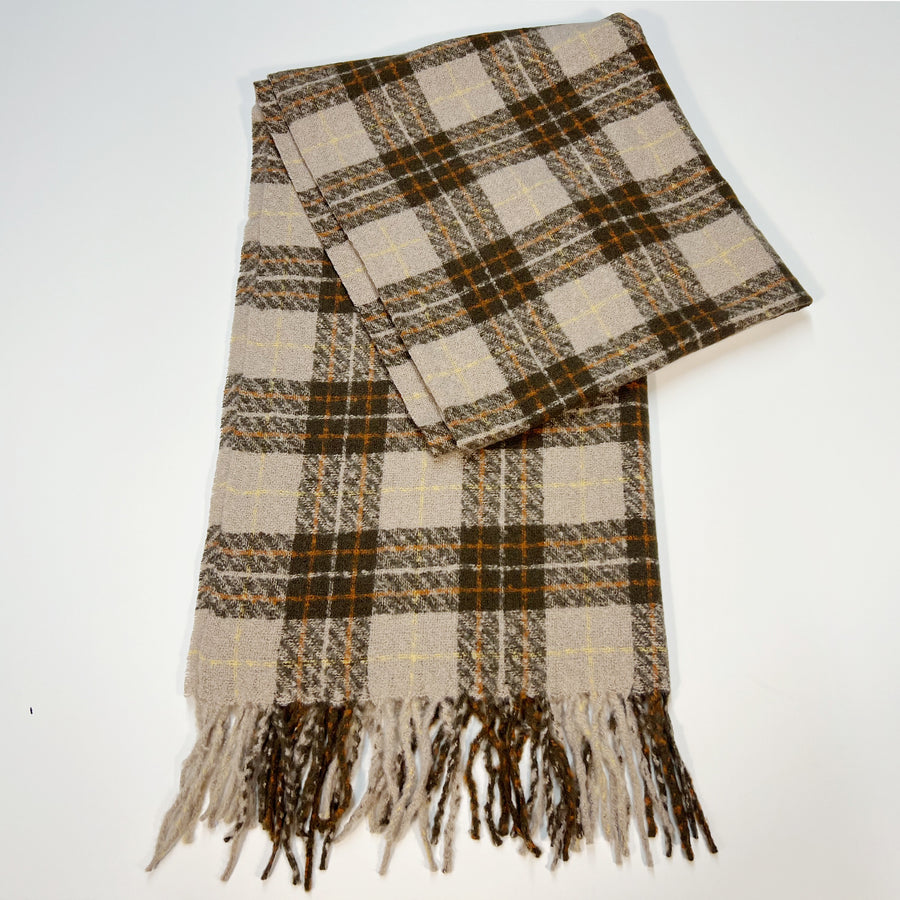 Brown and Beige Scarf for Women