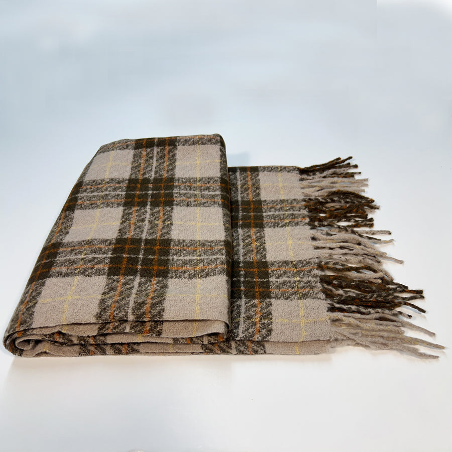 Brown and Beige Scarf for Women