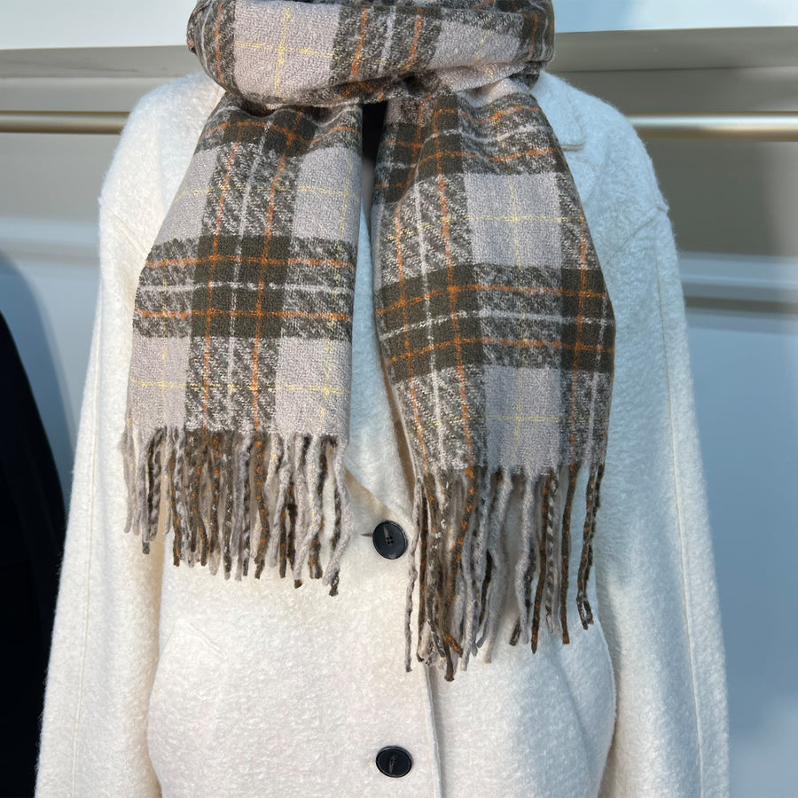 Brown and Beige Scarf for Women