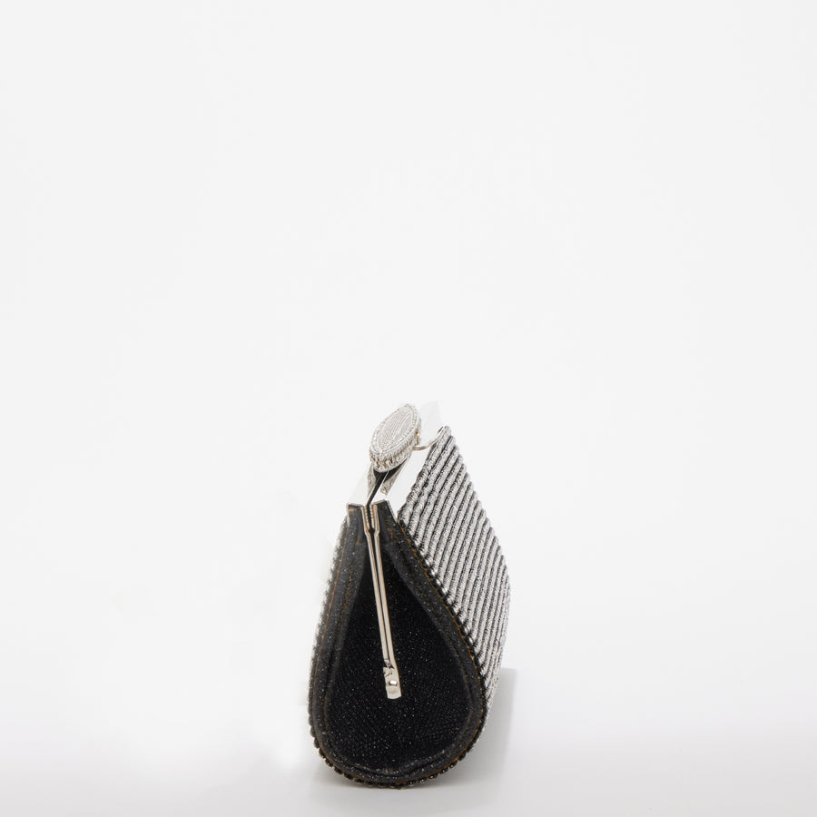 Black Rhinestone Evening Clutch Bag