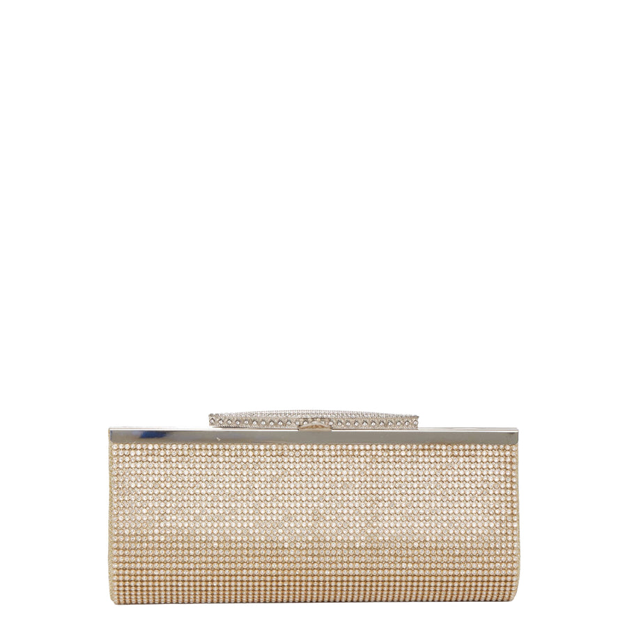 Gold Rhinestone Evening Clutch