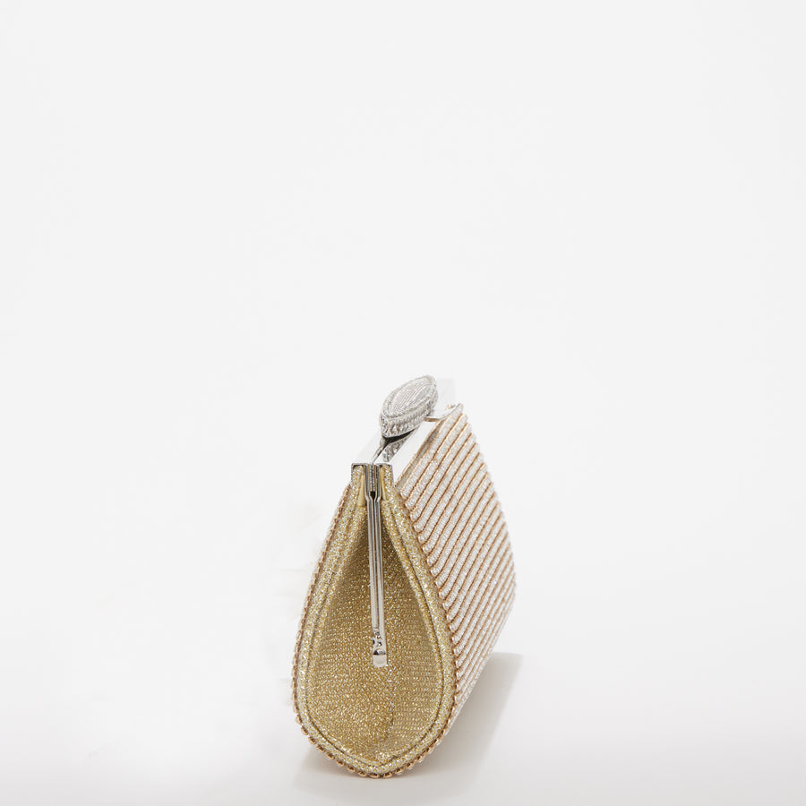 Gold Rhinestone Evening Clutch
