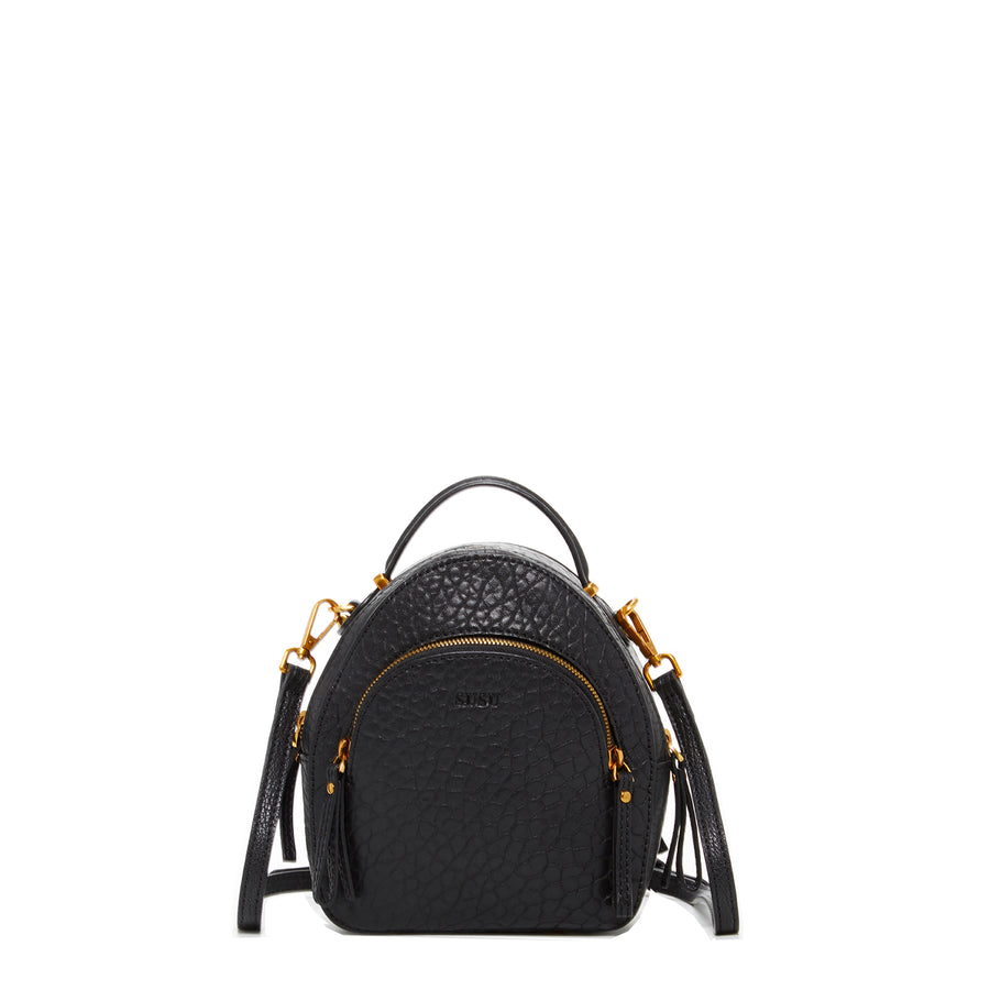 black leather backpack purse small Small Black Leather Backpack Purse for Women Convertible Crossbody Bag