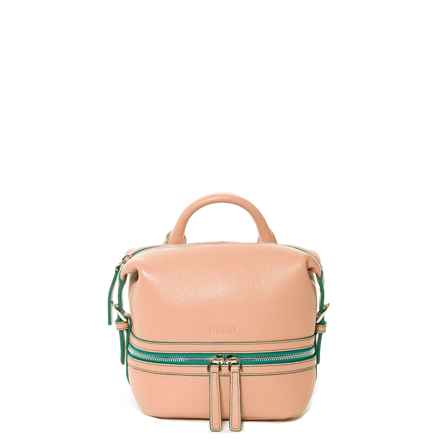 blush leather backpack Pink Leather Backpack Purse for Women Convertible Crossbody Bag Medium Size with Front and Back Pockets
