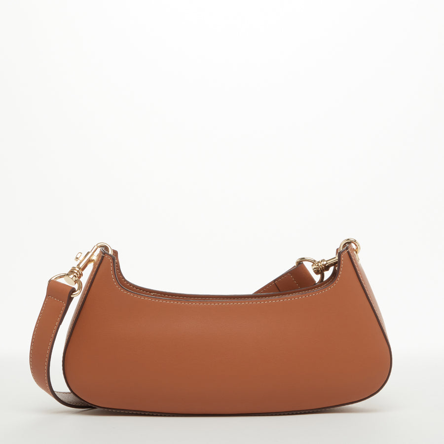 SUSU The Emily Leather Baguette Bag Brown