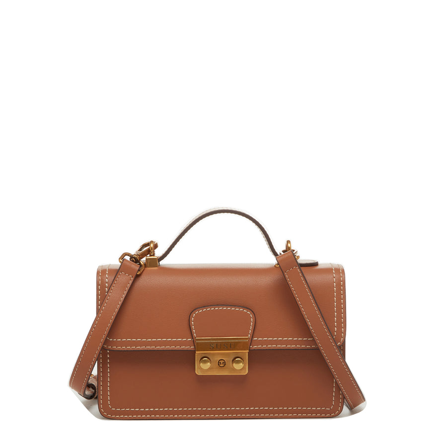 SUSU The Jessica Brown Leather Crossbody Bag