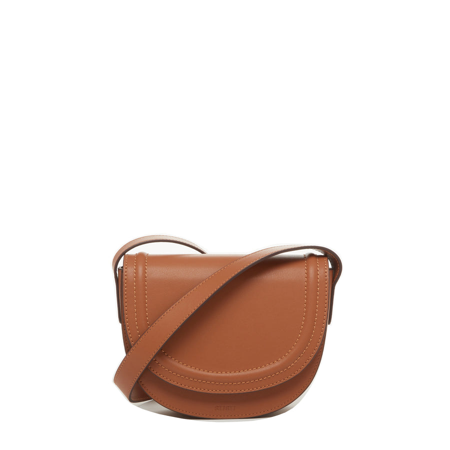 SUSU The Sarah Brown Leather Saddle Bag Purse