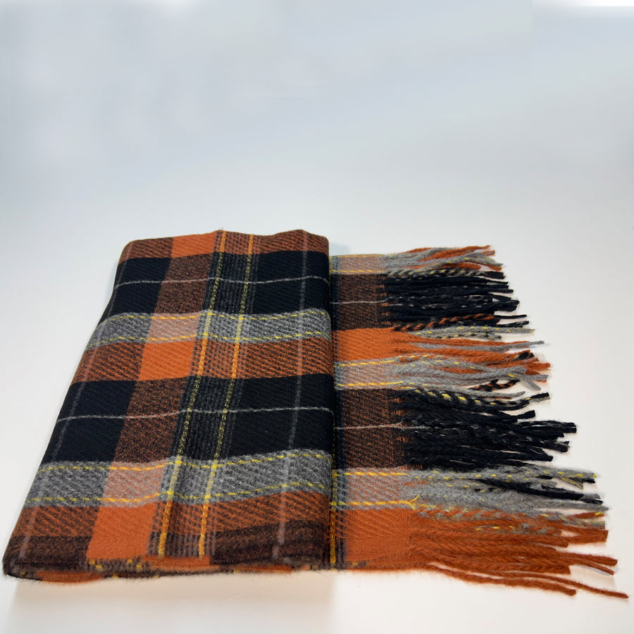 Brown and Orange Scarf for Women