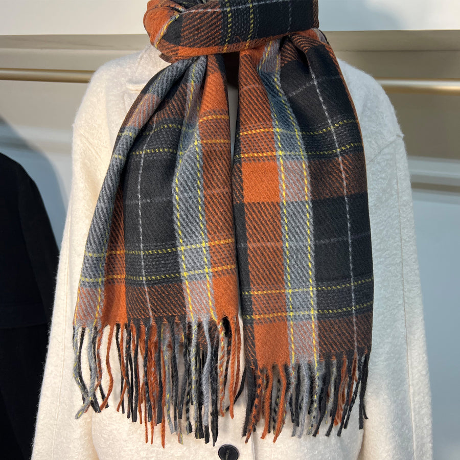 Brown and Orange Scarf for Women