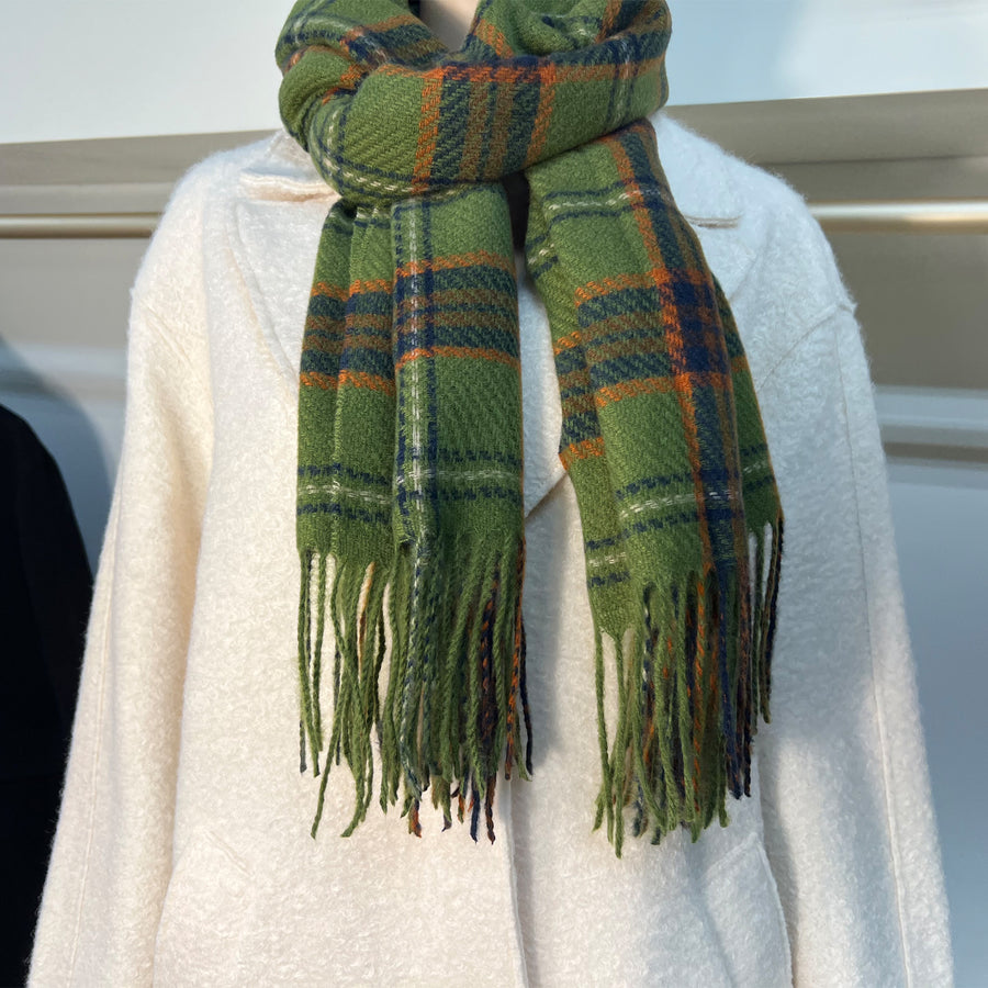 Green Plaid Scarf