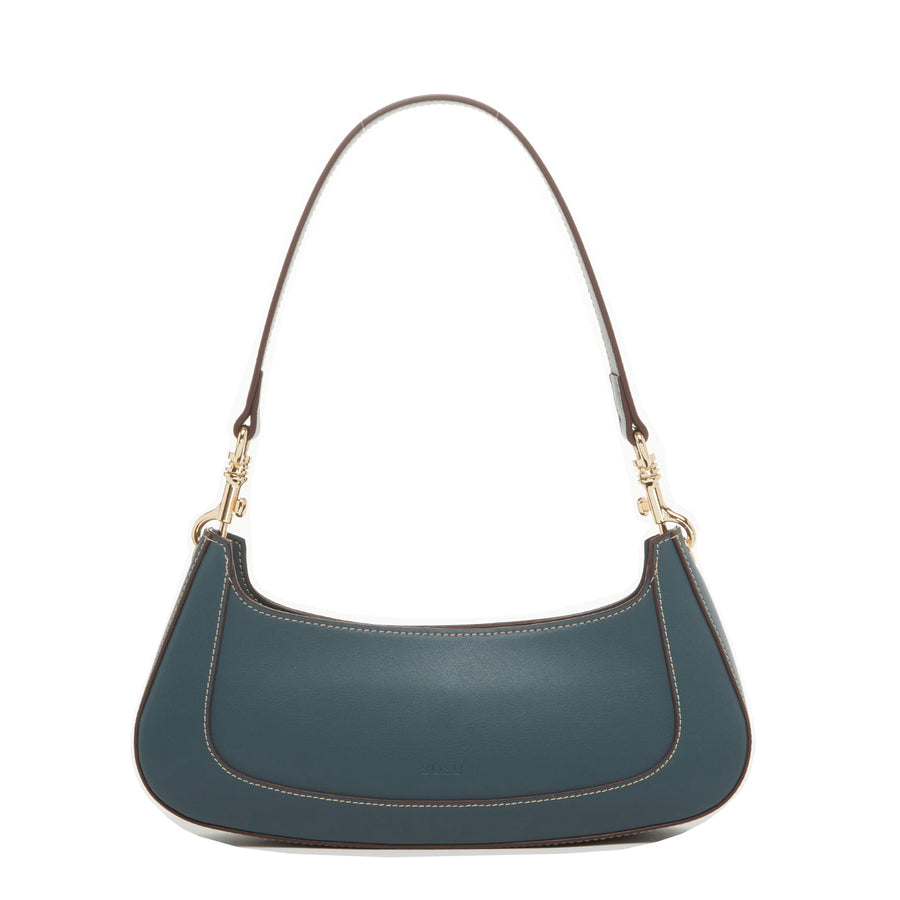 SUSU The Emily Leather Baguette Bag Blue