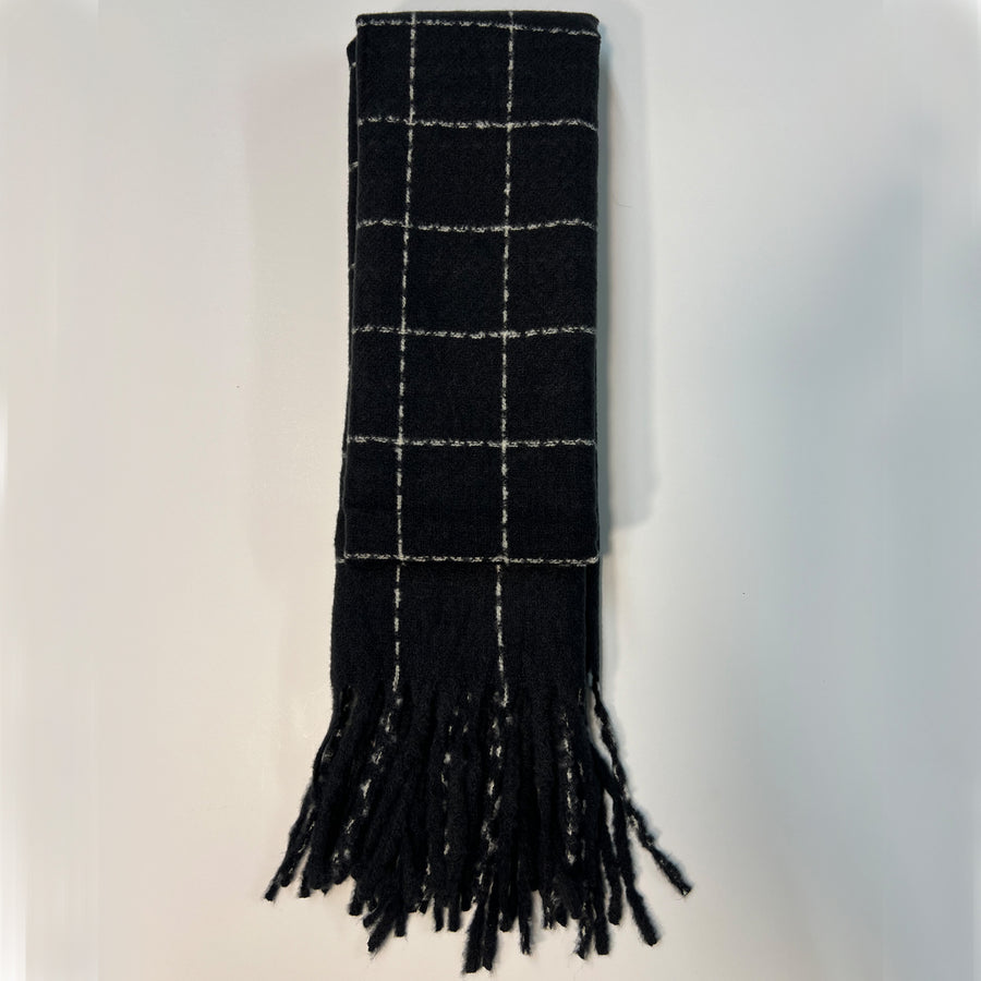 Black Plaid Scarf