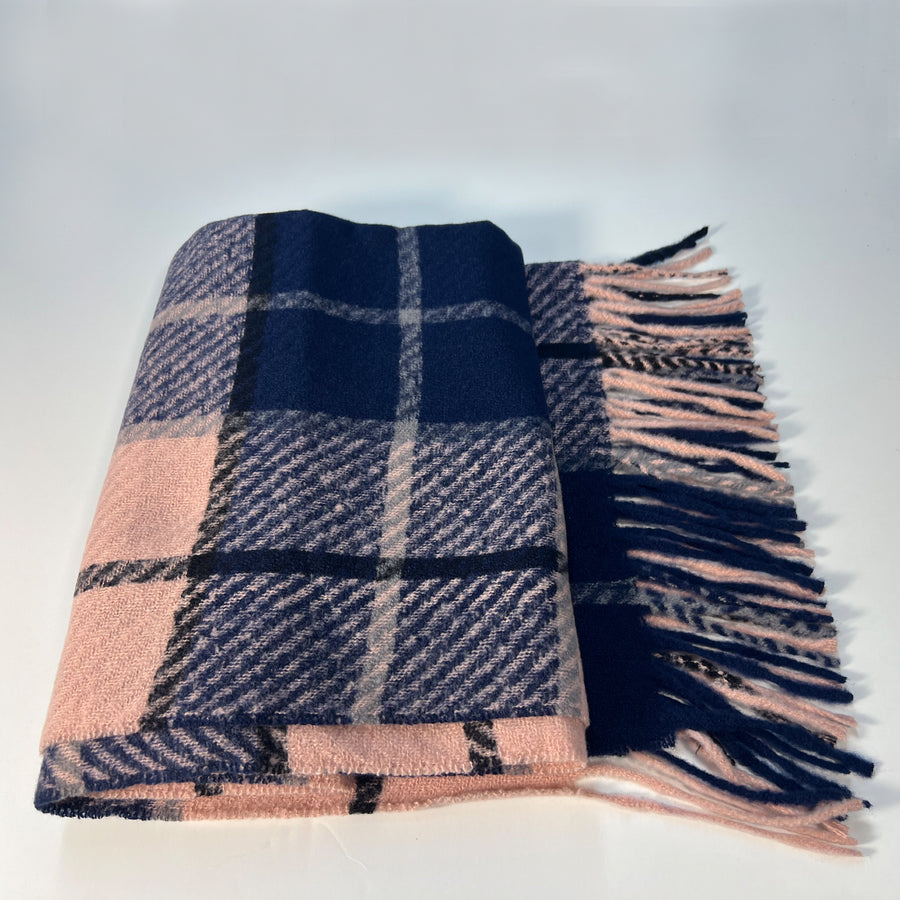 Purple Plaid Scarf for Women