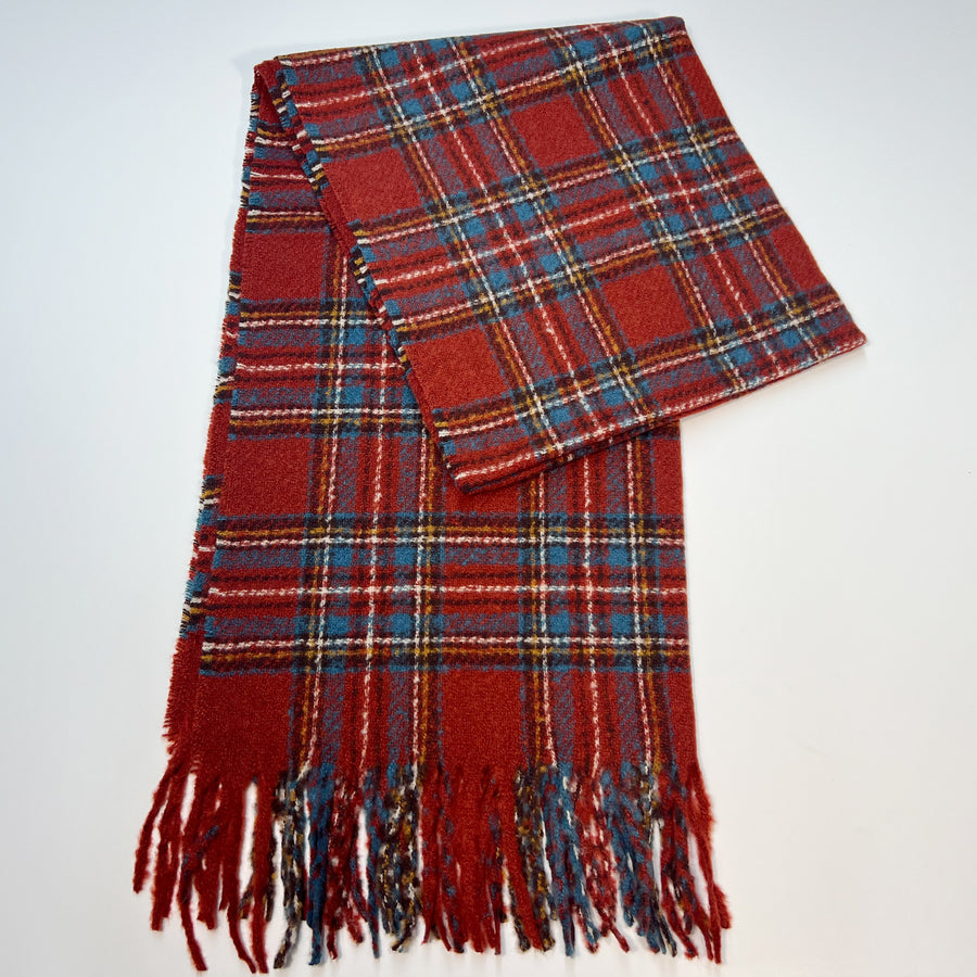 Red Tartan Plaid Scarf