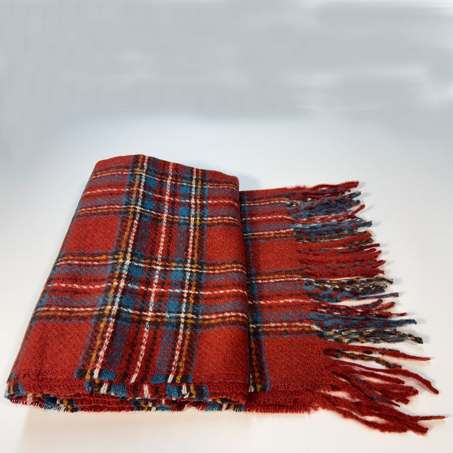 Red Tartan Plaid Scarf