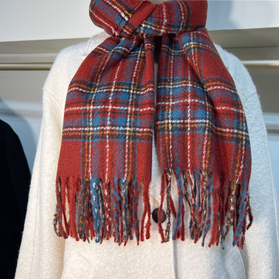 Red Tartan Plaid Scarf