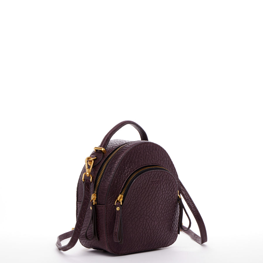 brown mini backpack purse Susu Small Leather Mini Backpack Purse with Convertible Crossbody Straps