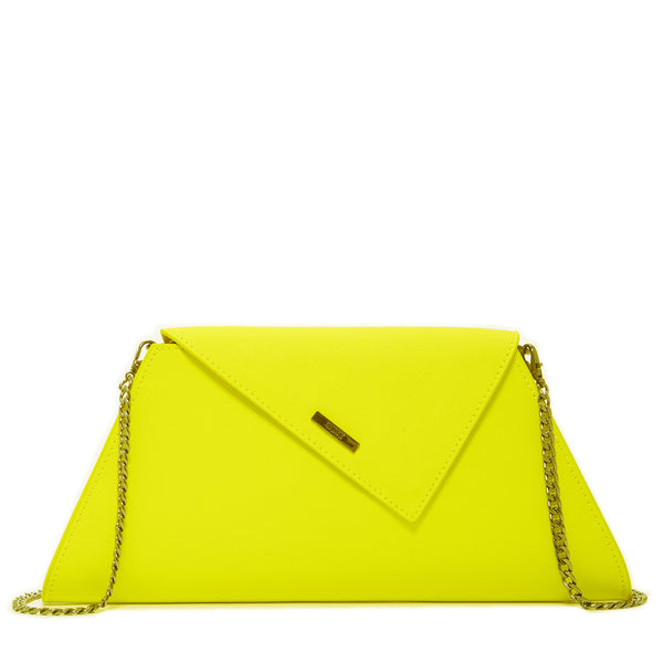 Neon yellow clutch bag 2025