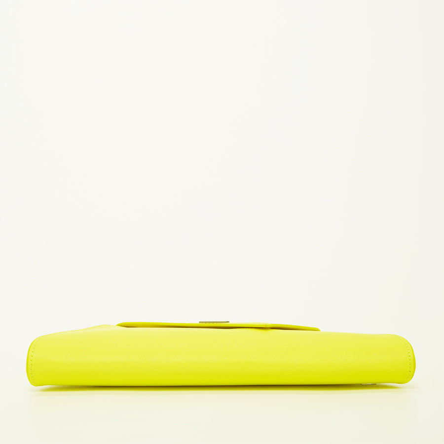 yellow leather clutch | SUSU Handbags