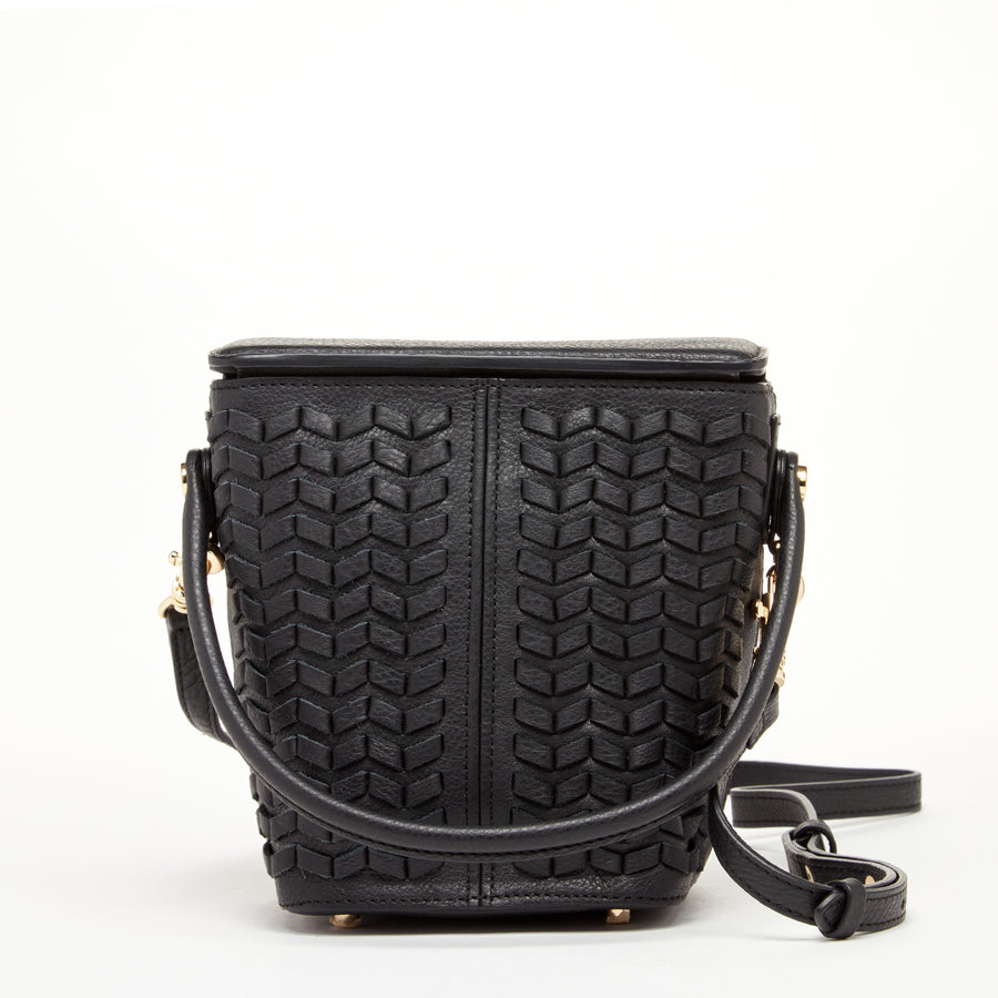 leather basket weave handbags