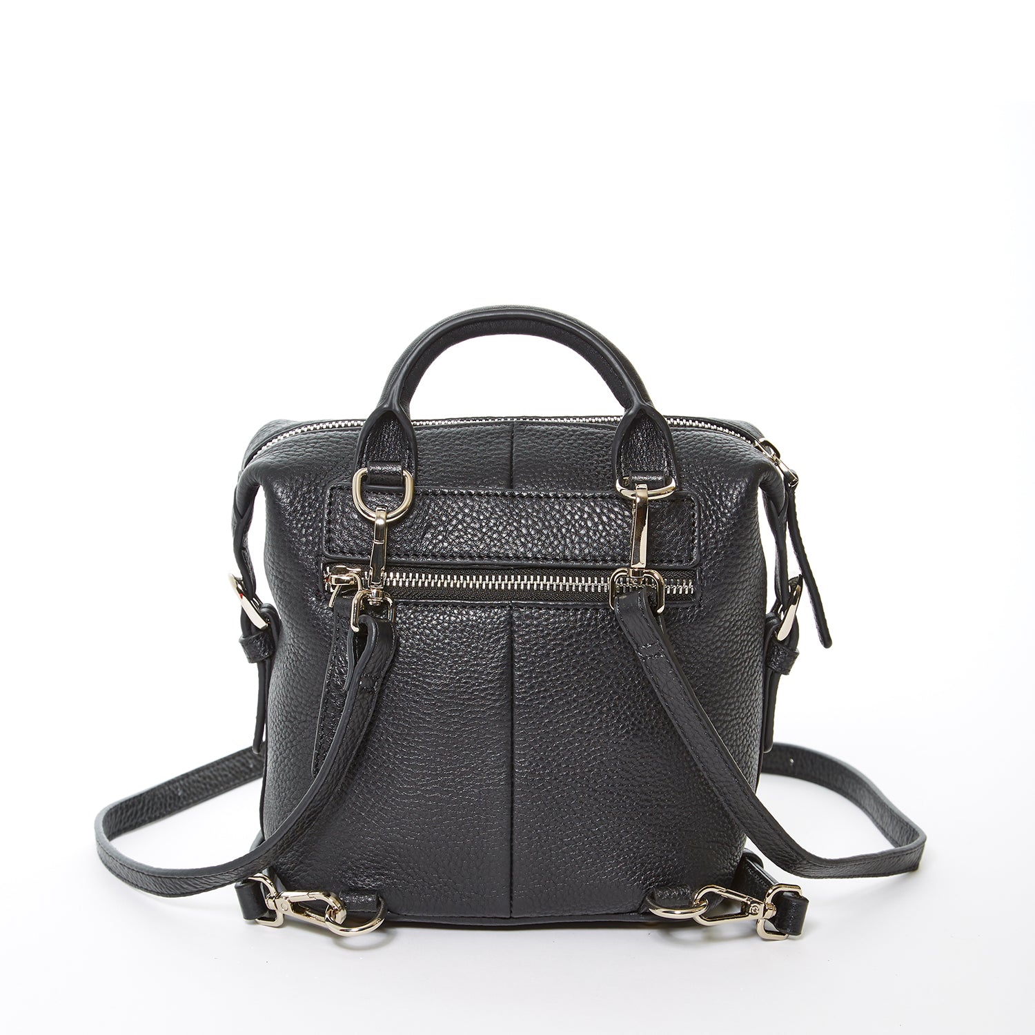ashley pebble leather backpack Black Leather Backpack Purse for Women Convertible Crossbody Bag Medium  Size with Front and Back Pockets