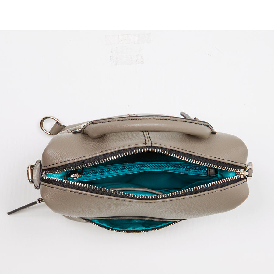  gray leather backpack purse | SUSU Handbags