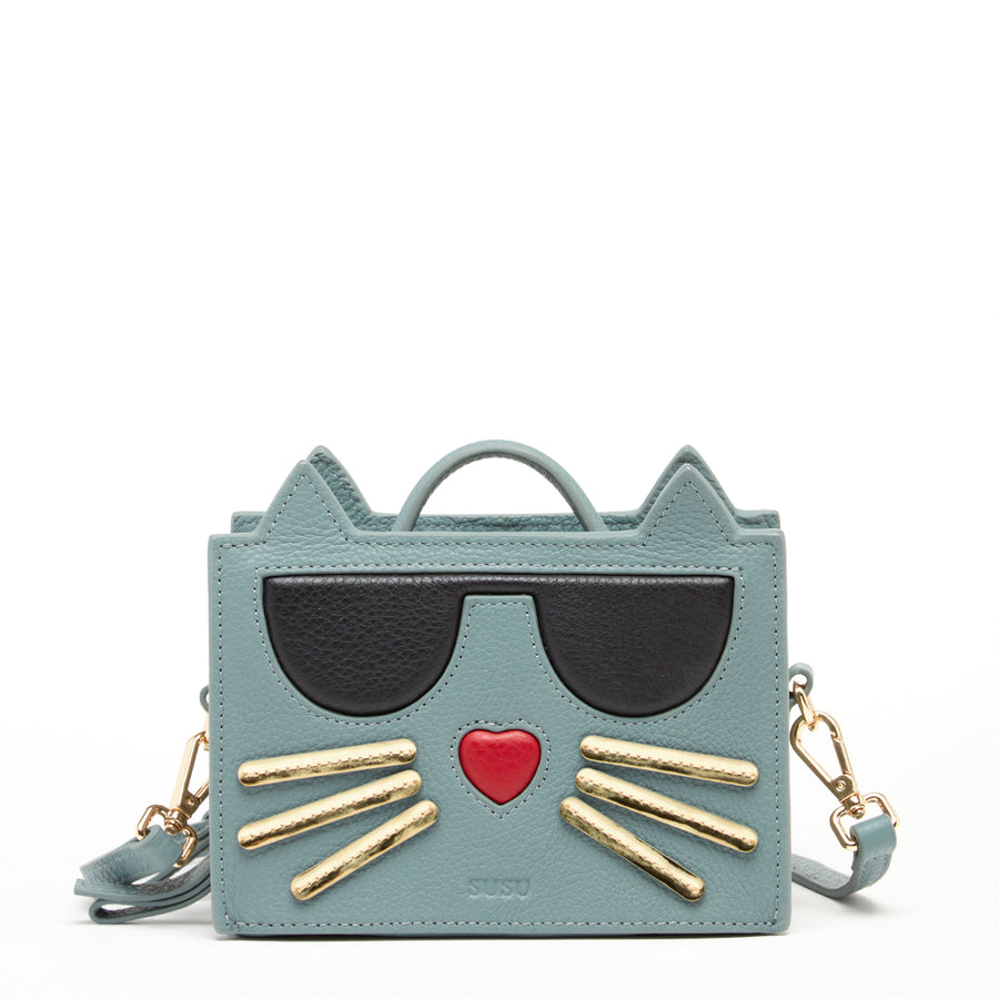 leather cat purse 