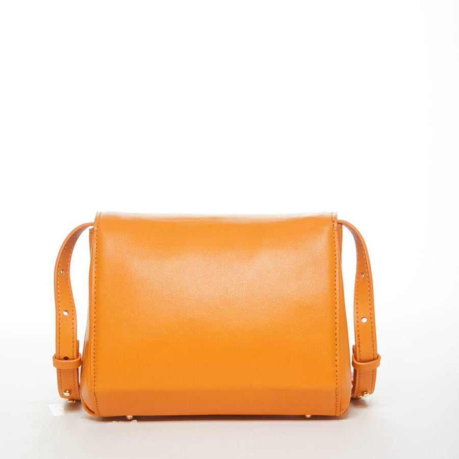 Orange Leather Saddle Bag | SUSU Hanbdags