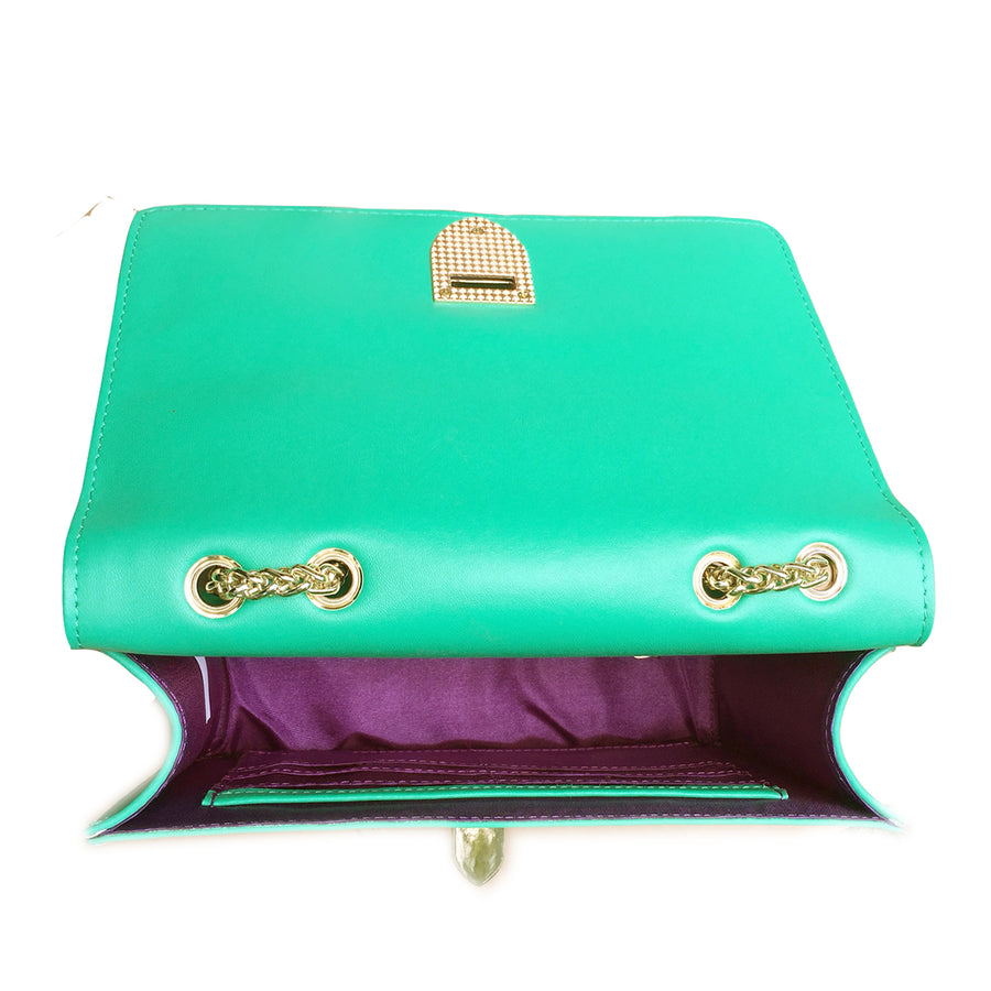 Arcadia green leather purse | SUSU Handbags