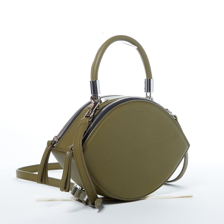 Olive Green Leather Crossbody | SUSU Handbags