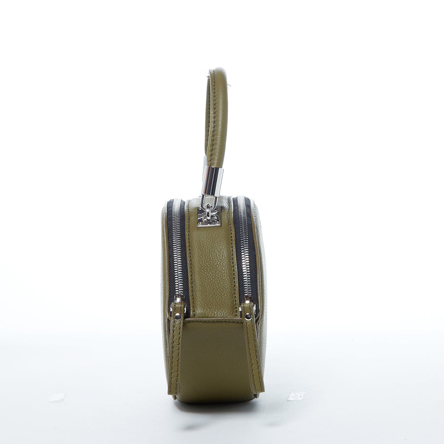Olive green leather bag | SUSU Handbags 