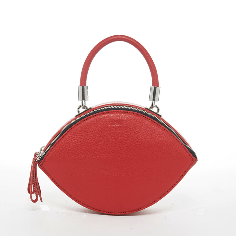  Red leather purse