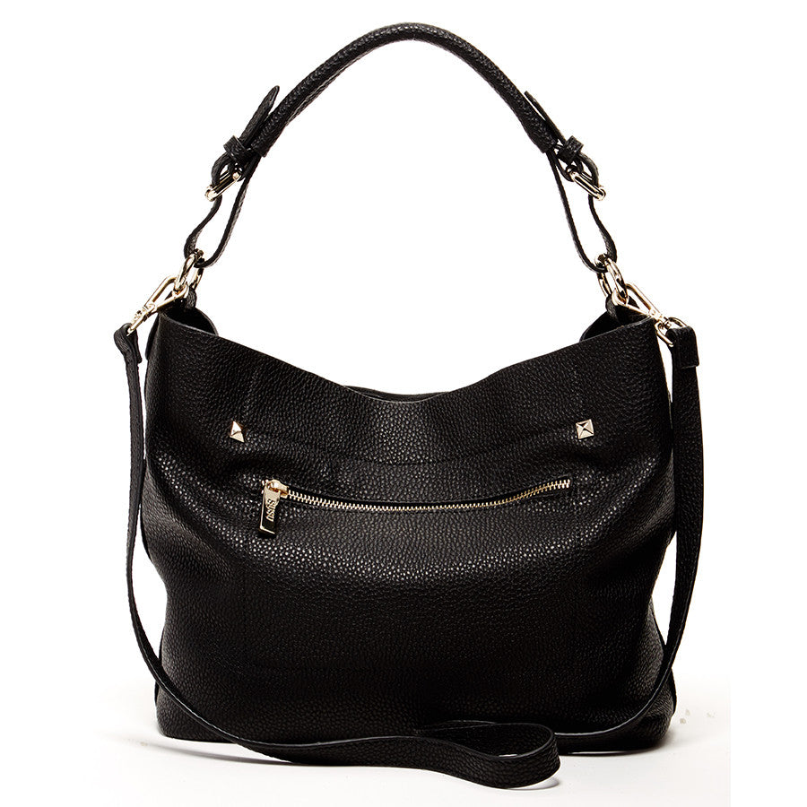 Lauren Black Leather Crossbody Bag