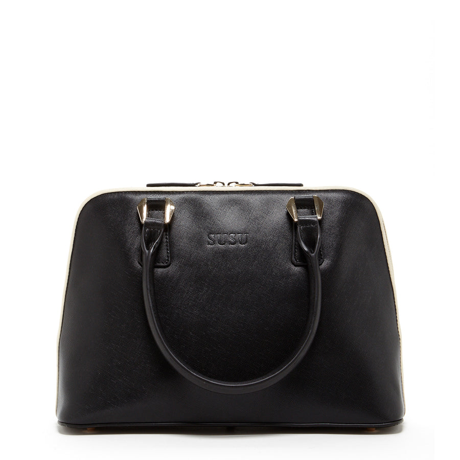 black satchel leather 