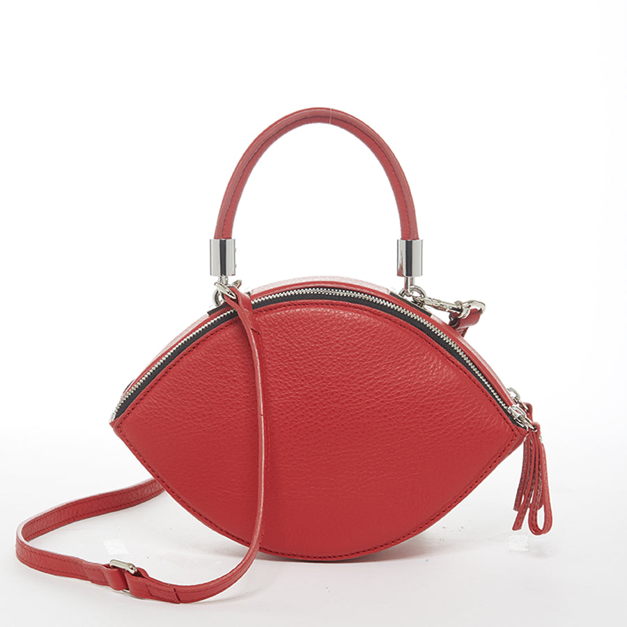  Red leather bag 
