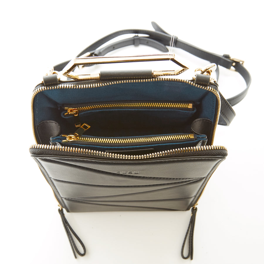 Black leather backpack | SUSU Handbags
