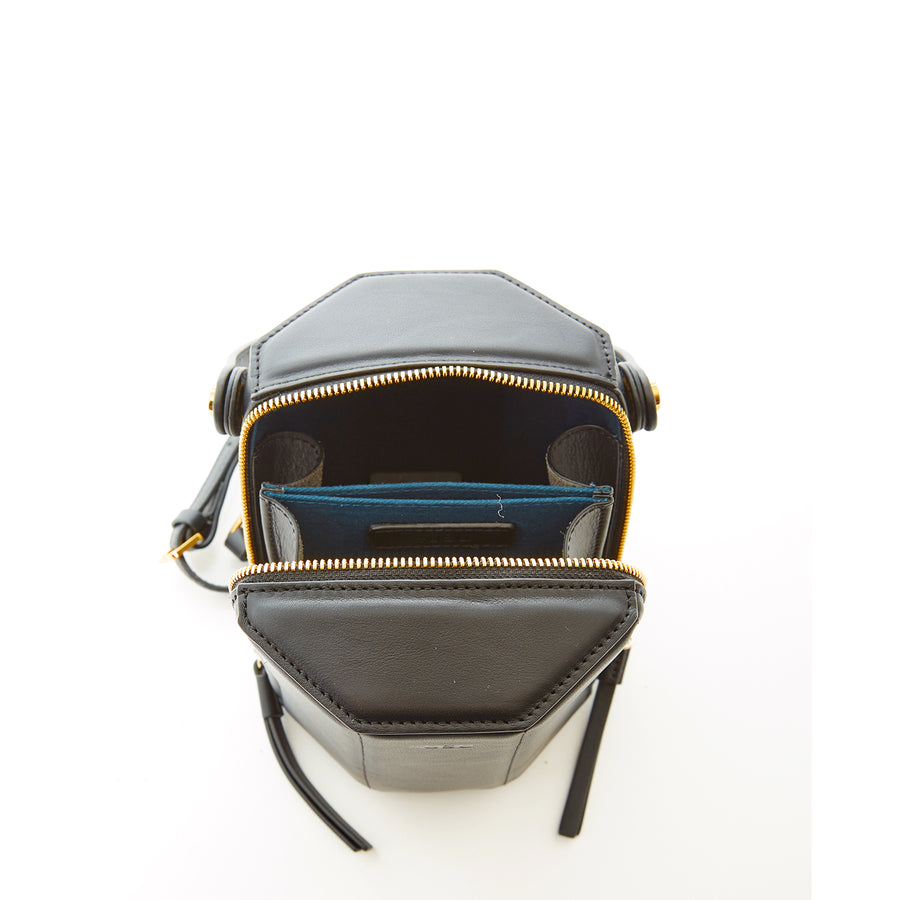 Black Leather Bucket Bag | SUSU Handbags