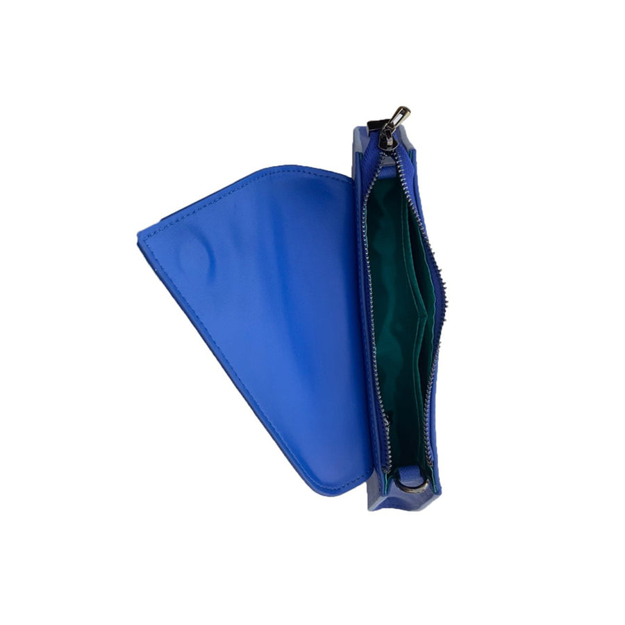 blue leather clutch purse | SUSU Handbags